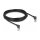 Delock RJ45 Netzwerkkabel Cat.6A S/FTP Slim 90° oben / oben gewinkelt 5 m schwarz