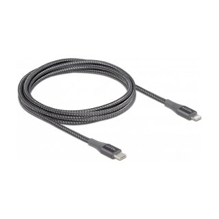 Delock Daten- und Ladekabel USB Type-C™ zu Lightning™ für iPhone™, iPad™ und iPod™ grau 2 m MFi