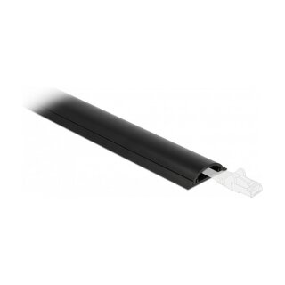 Delock Kabelkanal selbstklebend 50 x 12 mm - Länge 1 m schwarz