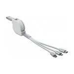 Delock USB Typ-A 3 in 1 Aufrollladekabel für...