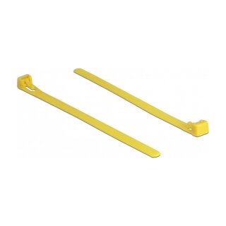 Delock Kabelbinder wiederverwendbar hitzebeständig L 150 x B 7,5 mm 100 Stück gelb