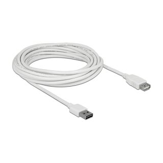 Delock Verlängerungskabel EASY-USB 2.0 Typ-A Stecker > USB 2.0 Typ-A Buchse weiß 5 m