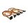 Delock Kabel SATA 15 Pin Strom Stecker mit Einrastfunktion > SATA 15 Pin Strom Buchse 2 x gerade / 1 x unten / 1 x oben 50 cm