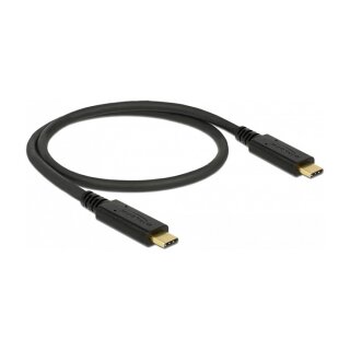Delock USB 10 Gbps Kabel USB Type-C™ zu USB Type-C™ 0,5 m PD 3 A E-Marker