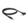 Delock Kabel Klinke 3,5 mm 4 Pin Stecker > Stecker gewinkelt 1 m schwarz
