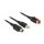 Delock PoweredUSB Kabel Stecker 24 V > USB Typ-B Stecker + Hosiden Mini-DIN 3 Pin Stecker 1 m für POS Drucker und Terminals