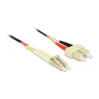 Delock Kabel Lichtwellenleiter LC zu SC Multimode OM4 0,5 m