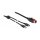 Delock PoweredUSB Kabel Stecker 24 V zu USB Typ-A Stecker + Mini-DIN 3 Pin Stecker 2 m für POS Drucker und Terminals
