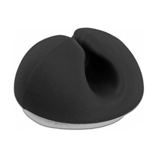 Delock Kabelhalter Mini selbstklebend Set 10 Stück schwarz