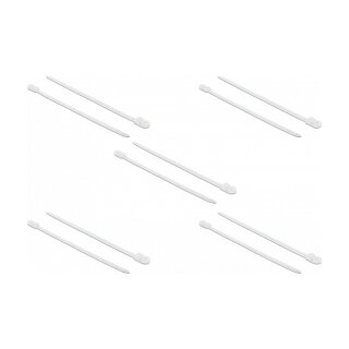 Delock Kabelbinder mit Befestigungsöse L 300 x B 7,6 mm weiß 10 Stück