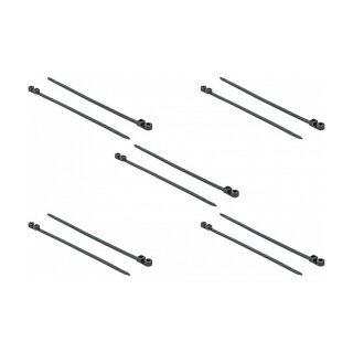 Delock Kabelbinder mit Befestigungsöse L 400 x B 7,6 mm schwarz 10 Stück