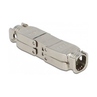 Delock Verbinder für Netzwerkkabel Cat.6A STP werkzeugfrei