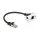 Easy 45 Netzwerk Verlängerungskabel S/FTP RJ45 Stecker zu RJ45 Buchse Cat.6A 25 cm schwarz / weiß