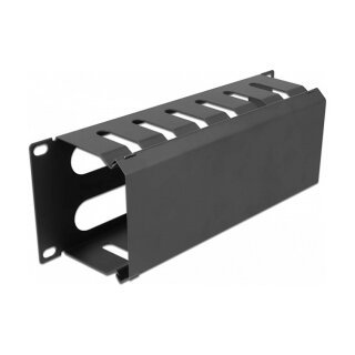 10" Kabelmanagement Rangierpanel mit 2 Öffnungen 1 HE schwarz