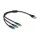 Delock USB Ladekabel 3 in 1 Typ-A zu Micro USB / 2 x USB Type-C™ 30 cm