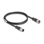M12 Kabel A-kodiert 8 Pin Stecker zu Buchse PVC 1 m