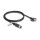 Delock M12 Kabel D-kodiert 4 Pin Buchse zu RJ45 Stecker mit Schrauben Cat.5e FTP 1 m schwarz