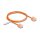 Delock RJ45 Netzwerkkabel Cat.6 UTP Ultra Slim 1 m orange mit kurzen Steckern