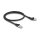 Delock RJ45 Netzwerkkabel Cat.6A S/FTP Stecker 45° nach links gewinkelt zu Stecker gerade 0,5 m schwarz