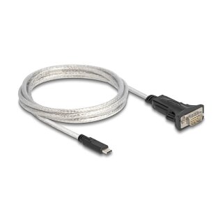 Delock Adapter USB 2.0 Type-C™ zu 1 x Seriell RS-422/485 Stecker mit 6 Pin Terminalblock 5 V 2 m