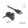 Delock Keystone Modul USB 2.0 Typ-A Einbaubuchse 45° gewinkelt zu Typ-A Buchse mit 30 cm Kabel schwarz