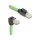 RJ45 Netzwerkkabel Cat.6A Stecker zu Stecker unten gewinkelt SF/UTP schleppkettentauglich PUR (TPU) 5 m grün