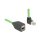 RJ45 Netzwerk Verlängerungskabel Cat.6A Stecker oben gewinkelt zu Buchse SF/UTP schleppkettentauglich PUR (TPU) 2 m grün