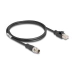 M12 Kabel X-kodiert 8 Pin Stecker zu RJ45 Stecker PVC 1 m