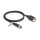 Delock M12 Kabel X-kodiert 8 Pin Buchse zu RJ45 Buchse zum Einbau Cat.6A S/FTP 1 m schwarz