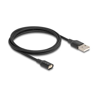 Delock Magnetisches USB-Ladekabel schwarz 1 m