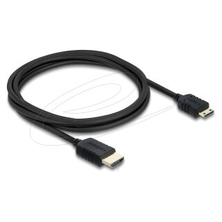 Delock Koaxiales High Speed HDMI Kabel HDMI Stecker zu Mini HDMI Stecker 8K 60 Hz 2 m
