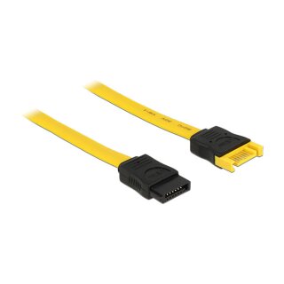 Delock SATA 6 Gb/s Verlängerungskabel 70 cm gelb