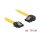 Delock SATA 6 Gb/s Kabel gerade auf links gewinkelt 10 cm gelb