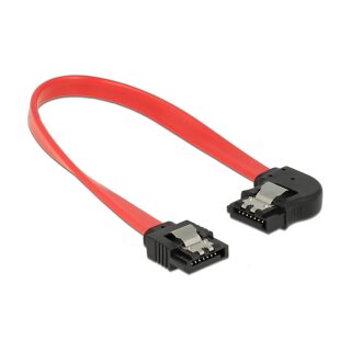SATA 6 Gb/s Kabel gerade auf links gewinkelt 20 cm rot