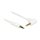 Delock Kabel Klinke 3,5 mm 4 Pin Stecker > Stecker gewinkelt 0,5 m weiß