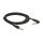 Delock Klinkenkabel 3,5 mm 3 Pin Stecker > Stecker gewinkelt 2 m schwarz