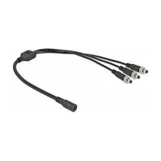 DC Verteilerkabel 5,5 x 2,1 mm 1 x Buchse zu 3 x Stecker verschraubbar
