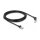 Delock RJ45 Netzwerkkabel Cat.6A S/FTP Slim 90° oben gewinkelt / gerade 3 m schwarz