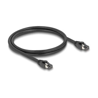 Delock RJ45 Netzwerkkabel Cat.8.1 S/FTP 1 m bis 40 Gbps schwarz