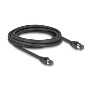 Delock RJ45 Netzwerkkabel Cat.8.1 S/FTP 3 m bis 40 Gbps schwarz
