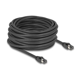 Delock RJ45 Netzwerkkabel Cat.8.1 S/FTP 15 m bis 40 Gbps schwarz