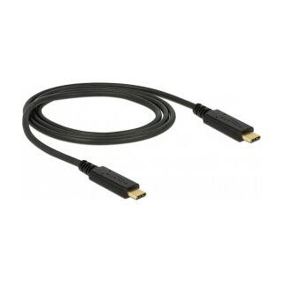 Delock USB 10 Gbps Kabel USB Type-C™ zu USB Type-C™ 1 m PD 3 A E-Marker