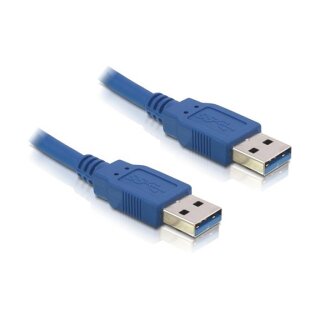 Delock USB 5 Gbps Kabel Typ-A Stecker zu Typ-A Stecker 1,5 m blau