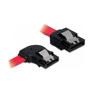 Delock SATA 3 Gb/s Kabel gerade auf links gewinkelt 50 cm rot