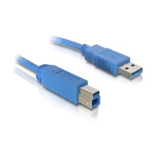 USB 5 Gbps Kabel Typ-A Stecker zu Typ-B Stecker 1 m blau
