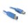 USB 5 Gbps Kabel Typ-A Stecker zu Typ-B Stecker 1 m blau