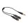 Kabel Audio Splitter Klinkenstecker 3,5 mm 3 Pin > 2 x Klinkenbuchse 3,5 mm 3 Pin 25 cm