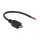 Kabel USB 2.0 Micro-B Stecker > 2 x offene Kabelenden Strom 10 cm Raspberry Pi