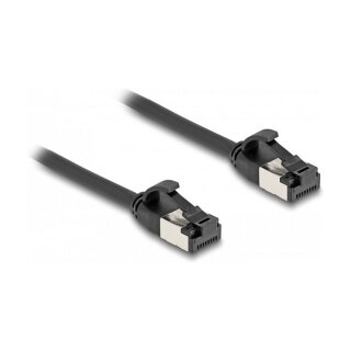 RJ45 Kabel Stecker zu Stecker Cat.8.1 flexibel 1 m schwarz