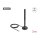 Delock WiFi 6 Antenne RP-SMA Stecker 3 dBi omnidirektional mit Anschlusskabel RG-174 3 m mit Kippgelenk mit magnetischem Standfuß schwarz